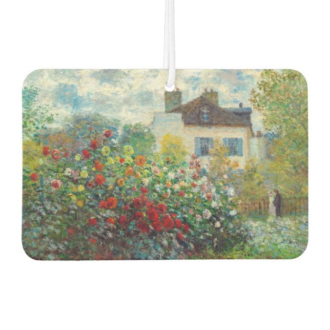 Claude Monet - The Artist's Garden in Argenteuil Car Air Freshener (Front)