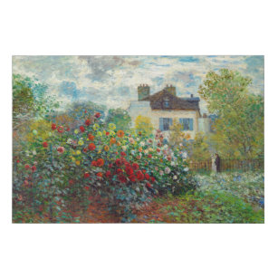 Claude Monet - The Artist's Garden in Argenteuil Faux Canvas Print