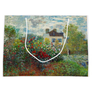 Claude Monet - The Artist's Garden in Argenteuil Large Gift Bag