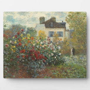 Claude Monet   The Artist's Garden in Argenteuil Plaque