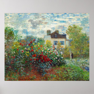 Claude Monet - The Artist's Garden in Argenteuil Poster