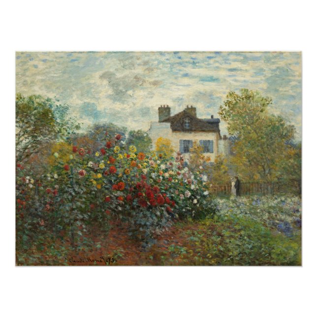 Claude Monet | The Artist's Garden in Argenteuil Poster (Front)