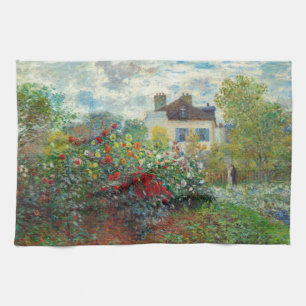 Claude Monet - The Artist's Garden in Argenteuil Tea Towel