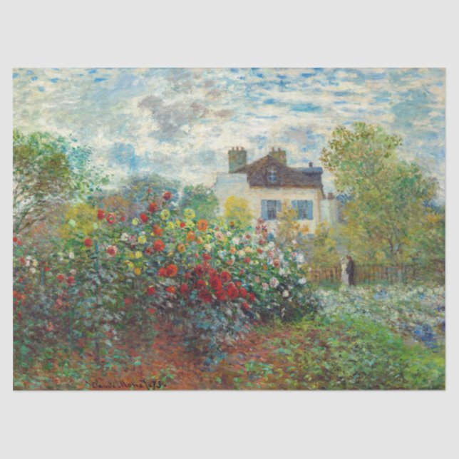 Claude Monet - The Artist's Garden in Argenteuil Tissue Paper (Front)