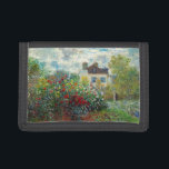 Claude Monet - The Artist's Garden in Argenteuil Trifold Wallet<br><div class="desc">The Artist's Garden in Argenteuil / A Corner of the Garden with Dahlias - Claude Monet,  Oil on Canvas,  1873</div>