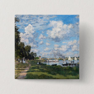 Claude Monet - The Basin at Argenteuil 15 Cm Square Badge