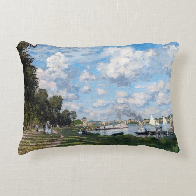Claude Monet - The Basin at Argenteuil Decorative Cushion (Front)