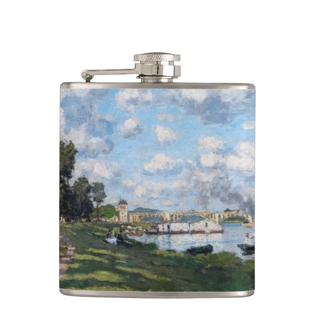 Claude Monet - The Basin at Argenteuil Hip Flask (Front)