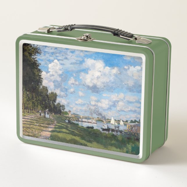 Claude Monet - The Basin at Argenteuil Metal Lunch Box (Front)