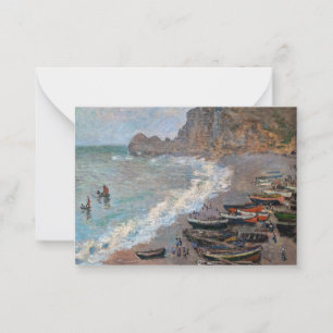 Claude Monet - The Beach at Etretat Card