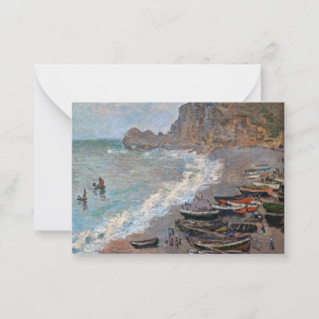 Claude Monet - The Beach at Etretat Card (Front)