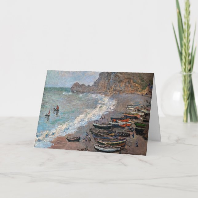 Claude Monet - The Beach at Etretat Card (Front)