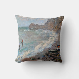 Claude Monet - The Beach at Etretat Cushion