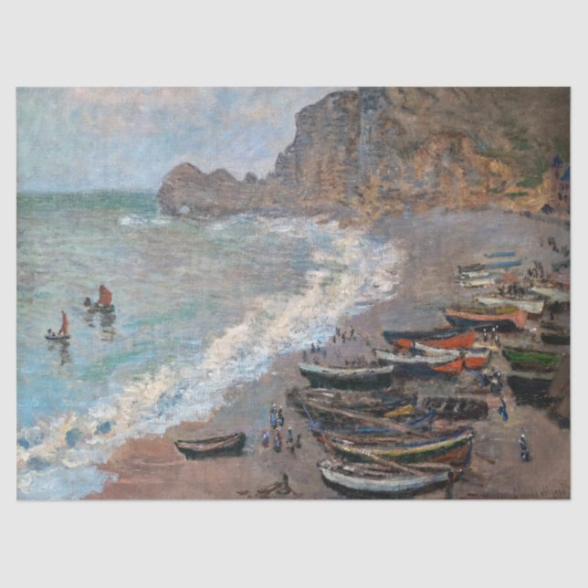 Claude Monet - The Beach at Etretat Tissue Paper (Front)