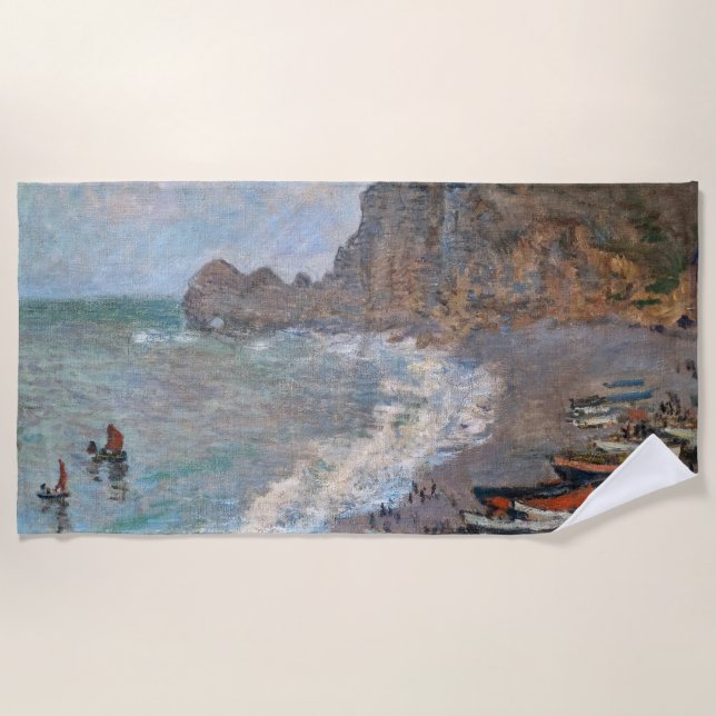 Claude Monet - The Beach at Etretat Towel (Front)