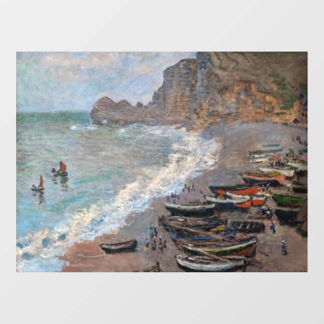 Claude Monet - The Beach at Etretat Window Cling (Sheet)