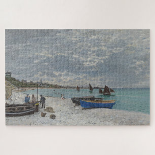 Claude Monet The Beach at Sainte-Adresse Jigsaw Puzzle