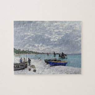 Claude Monet The Beach at Sainte-Adresse Jigsaw Puzzle