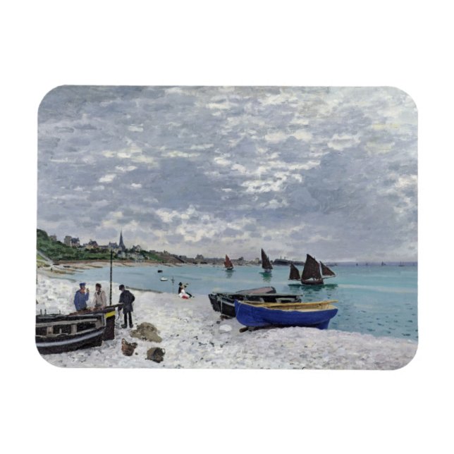 Claude Monet | The Beach at Sainte-Adresse Magnet (Horizontal)