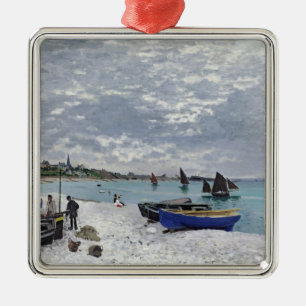 Claude Monet The Beach at Sainte-Adresse Metal Tree Decoration