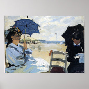 Claude Monet - The Beach at Trouville, Poster