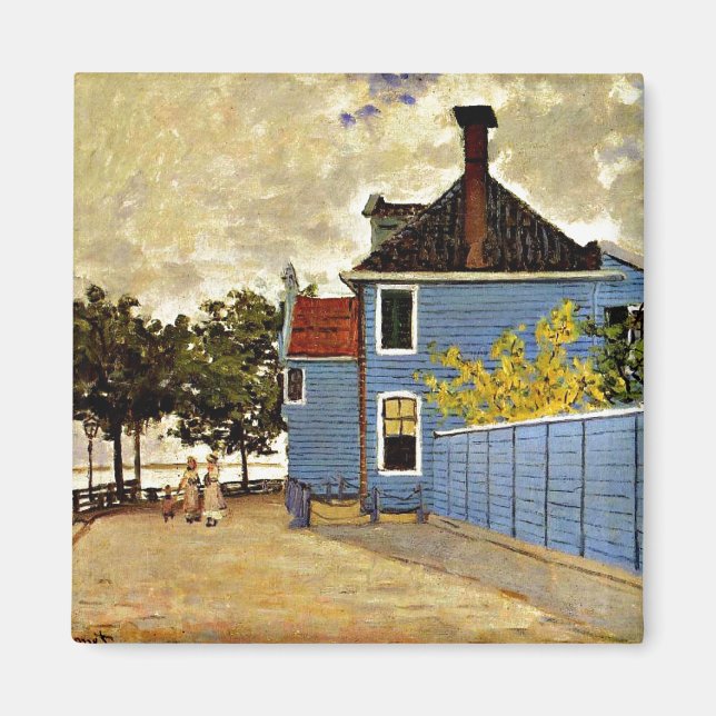 Claude Monet - The Blue House at Zaandam, Magnet (Front)