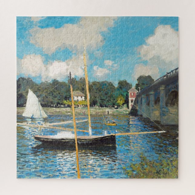Claude Monet The Bridge at Argenteuil (1874) Jigsaw Puzzle (Vertical)