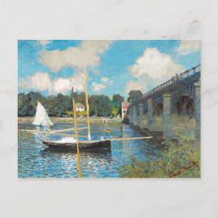 Claude Monet The Bridge at Argenteuil (1874) Postcard