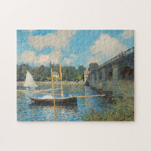 Claude Monet The Bridge at Argenteuil Painting Jigsaw Puzzle