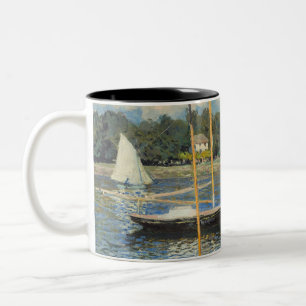 Claude Monet The Bridge at Argenteuil Two-Tone Coffee Mug