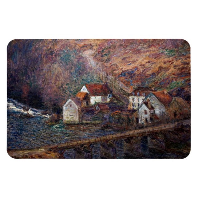 Claude Monet - The Bridge at Vervy Magnet (Horizontal)