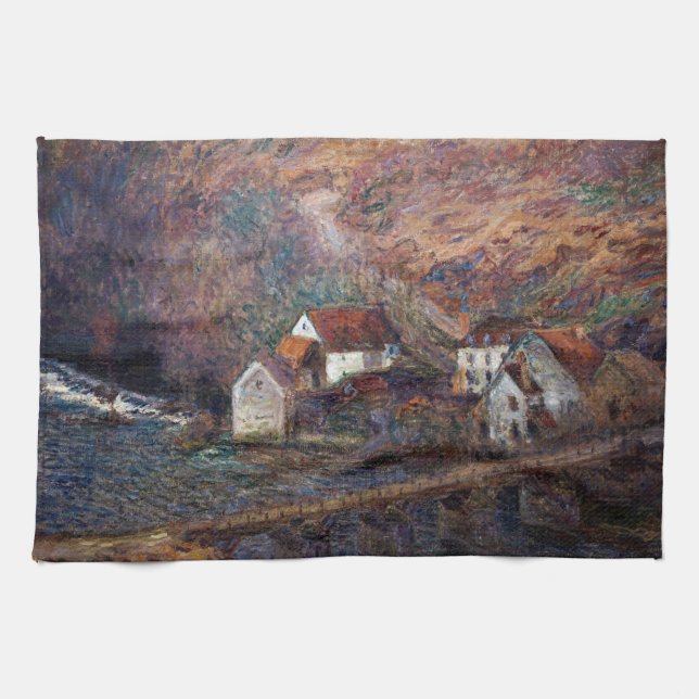 Claude Monet - The Bridge at Vervy Tea Towel (Horizontal)