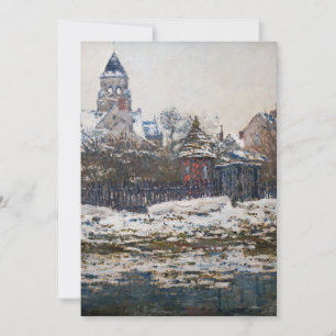 Claude Monet - The Church at Vetheuil Invitation
