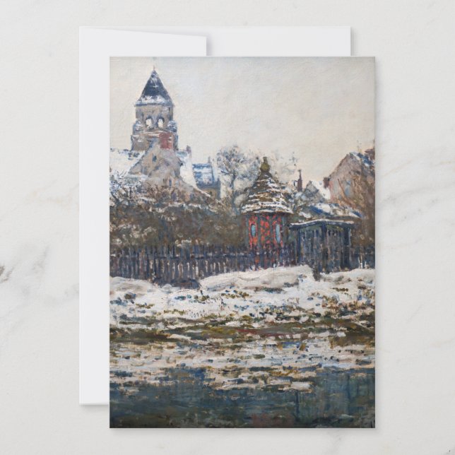 Claude Monet - The Church at Vetheuil Invitation (Front)