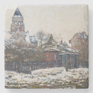 Claude Monet - The Church at Vetheuil Stone Coaster