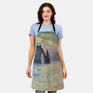 Claude Monet - The Cliff, Etretat, Sunset Apron