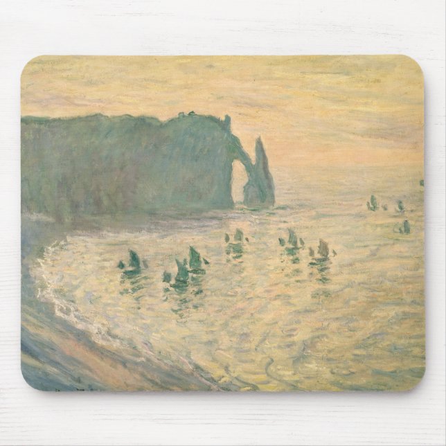 Claude Monet | The Cliffs at Etretat, 1886 Mouse Mat (Front)