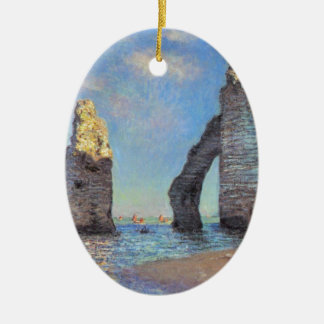 Claude Monet // The Cliffs at Etretat Ceramic Tree Decoration