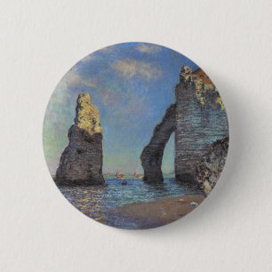 Claude Monet The Cliffs at Etretat Destiny Gifts 6 Cm Round Badge