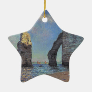 Claude Monet The Cliffs at Etretat Destiny Gifts Ceramic Tree Decoration