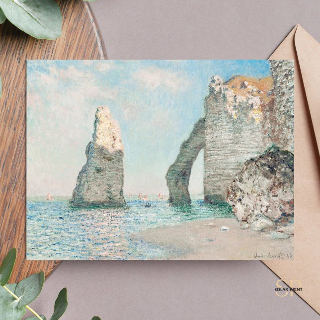 Claude Monet The Cliffs at Étretat Painting Art Postcard (Creator Uploaded)