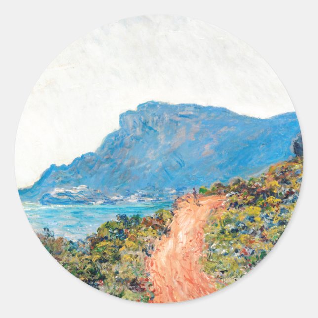 Claude Monet The Corniche near Monaco Classic Round Sticker (Front)