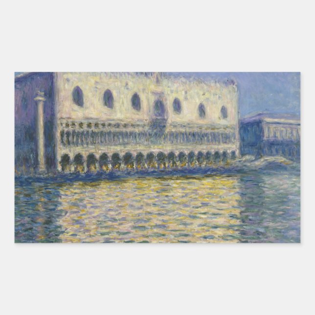Claude Monet - The Doges Palace Rectangular Sticker (Front)