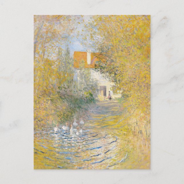 Claude Monet The Duck Pond Painting Art Print Postcard (Front)