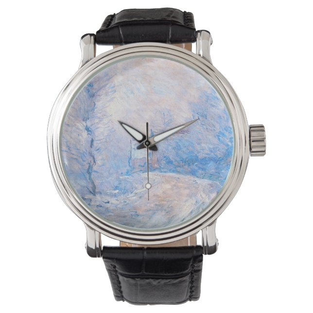 Claude Monet: The Entrance to Giverny under Snow Watch (Front)