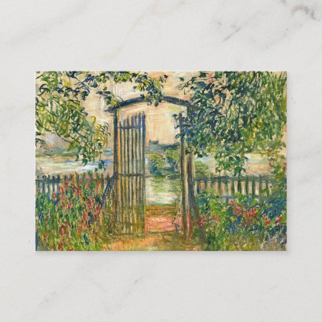 Claude Monet: The Garden Gate at Vetheuil Business Card (Front)
