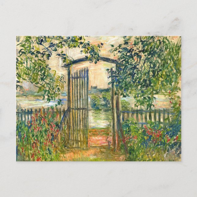 Claude Monet: The Garden Gate at Vetheuil Postcard (Front)