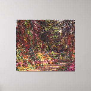 Claude Monet   The Garden Path at Giverny Canvas Print