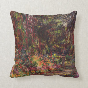 Claude Monet   The Garden Path at Giverny Cushion