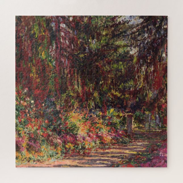 Claude Monet | The Garden Path at Giverny Jigsaw Puzzle (Horizontal)